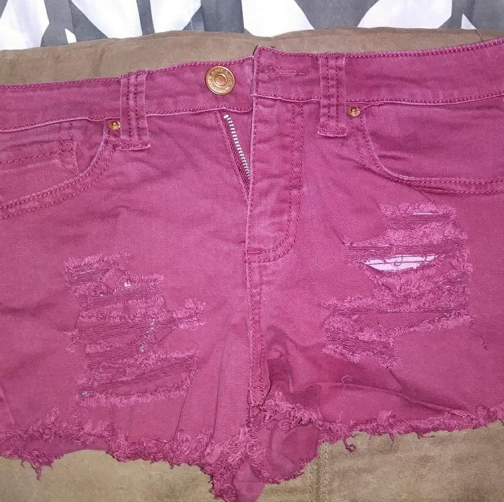 Almost Famous burgundy shorts